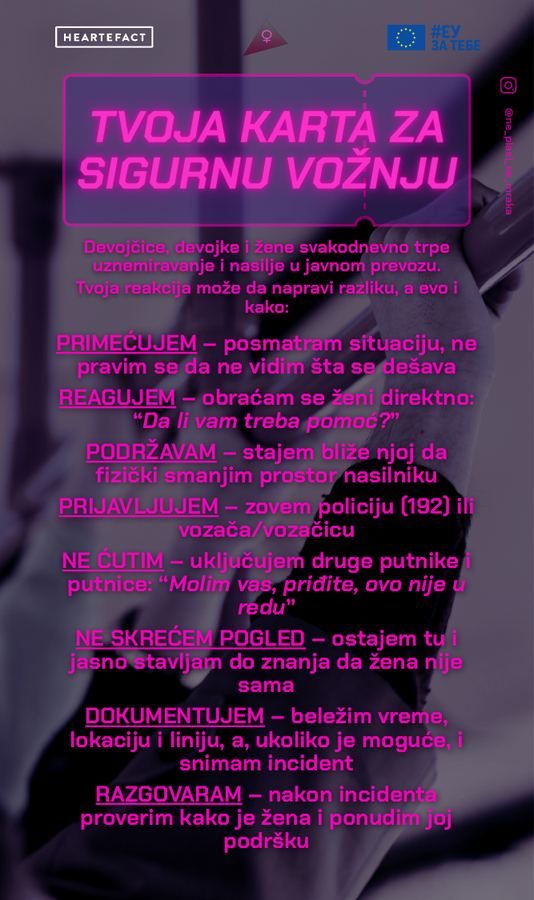 Dizajn poruke inicijative Tvoja karta za sigurnu vožnju
